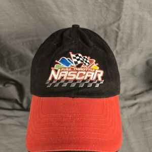 NASCAR Full Throttle Hat Cap Strap Back Black Red One Size Casual Adjustable